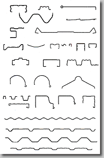 Rollforming profiles.